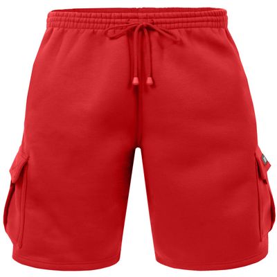 NE PEOPLE Mens Cargo Shorts  Active Casual Comfy Workout Gym Elastic Drawstring Fleece Pockets Sweat Pants NEMP07 Red 2XL