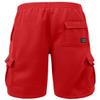 NE PEOPLE Mens Cargo Shorts  Active Casual Comfy Workout Gym Elastic Drawstring Fleece Pockets Sweat Pants NEMP07 Red 2XL view 3