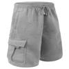 NE PEOPLE Mens Cargo Shorts  Active Casual Comfy Workout Gym Elastic Drawstring Fleece Pockets Sweat Pants NEMP07 Hgray 2XL HeatherGray view 2