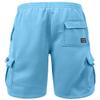 NE PEOPLE Mens Cargo Shorts  Active Casual Comfy Workout Gym Elastic Drawstring Fleece Pockets Sweat Pants NEMP07 Light Blue M view 3