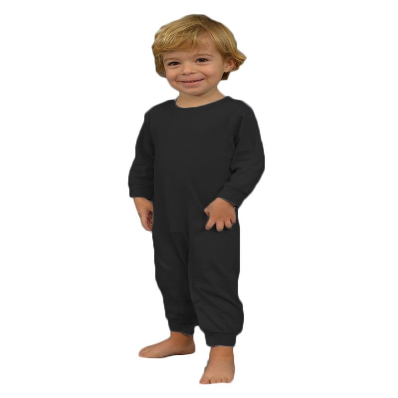 Monag Baby Long Sleeve Romper (0-3M, Black)