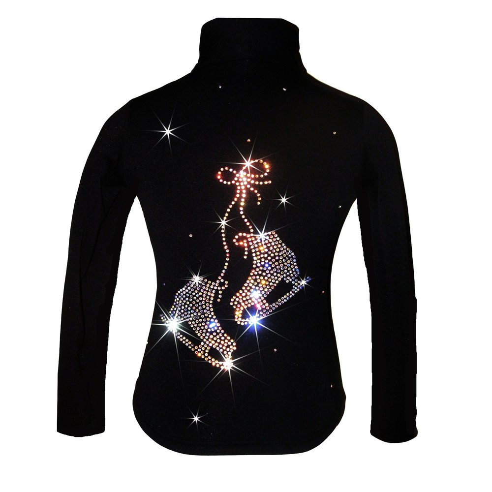 Ice Fire Polartec Figure Skating Jackets with Rhinestones Design (Adult Large)