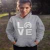 Tstars Horse Hoodie Women Teen Girls Horseshoe Love Equestrian Rider Gray view 2