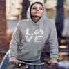 Tstars Horse Hoodie Women Teen Girls Horseshoe Love Equestrian Rider Gray view 3