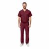 Women's Scrub Set - Medical Scrub Top and Pant, Burgundy, XXXXX-Large view 4