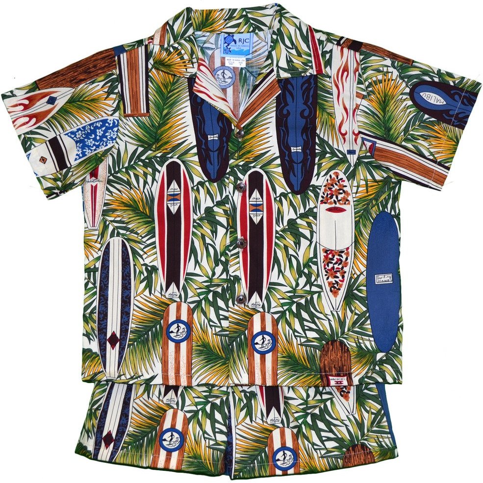 RJC Boys Surfboard Mania 2 Piece Cabana Set Khaki - 1T
