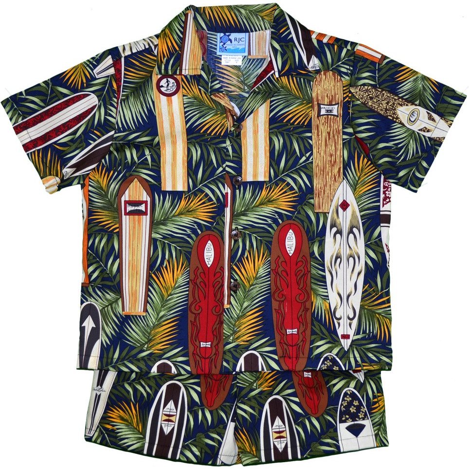 RJC Boys Surfboard Mania 2 Piece Cabana Set Navy - 6 Months