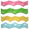 Altotux 1.6" Green Blue Pink Yellow Bridal Corded Embroidered Beaded Sequin Trim (Pink) view 2