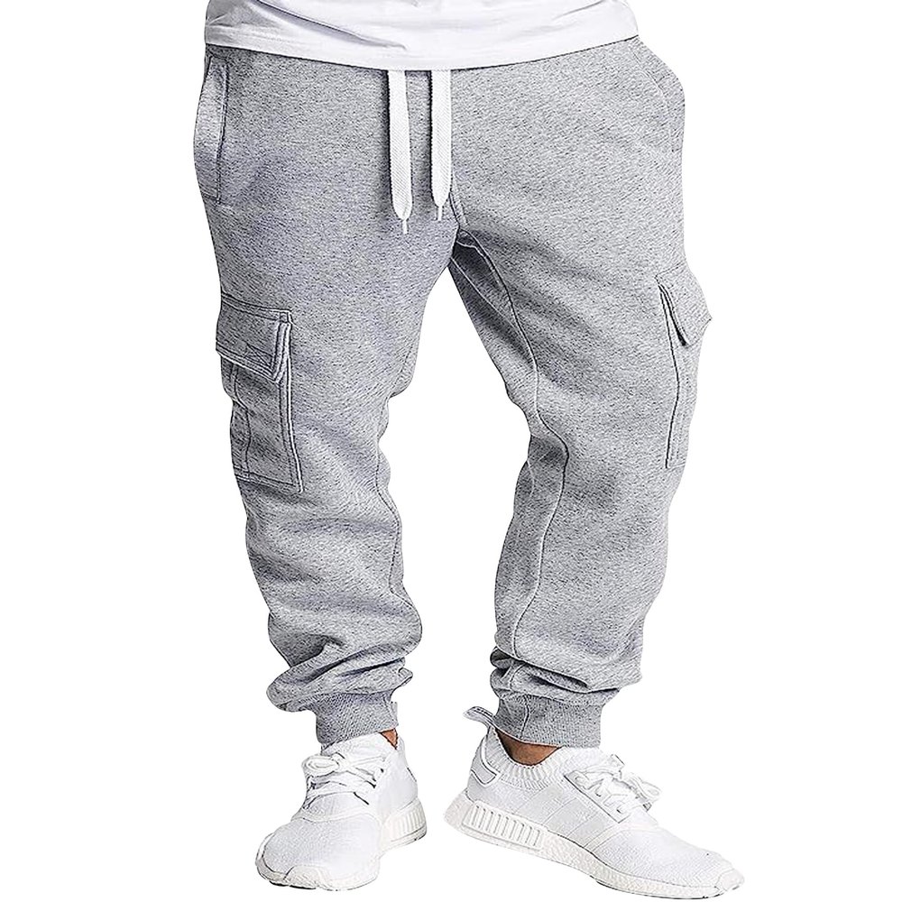 Southpole Men's Basic Active Cargo Jogger Pants, Fleece & Tech Woven Nylon