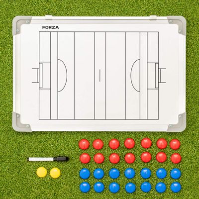 FORZA 18in x 12in Double-Sided Sports Coaching Whiteboard | 13 Sports Options - Magnetic Markers, Pen, and Eraser Included (Gaelic Football, Without Carry Bag)
