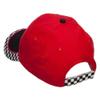 Racing Flag Print Cotton Cap - Red OSFM view 2