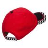 Racing Flag Print Cotton Cap - Red OSFM view 3