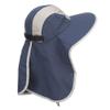 Mega Cap Talson UV Large Bill Flap Hat - Navy OSFM view 3
