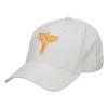 Original Medical Caduceus Embroidered Cotton Cap - White OSFM view 2