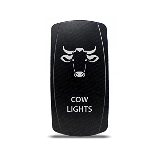 CH4x4 Rocker Switch Cow Lights Symbol - Green LED
