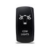 CH4x4 Rocker Switch Cow Lights Symbol - Green LED view 1