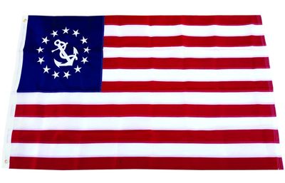 3x5 Ft Nylon Embroidered Yacht Ensign Boating USA Flag
