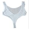 LinvMe Women's Sexy See Through High Cut Bodysuit Thong Leotard Sleeveless Lingerie One Size White view 4