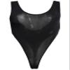 LinvMe Women's Sexy See Through High Cut Bodysuit Thong Leotard Sleeveless Lingerie Black view 1