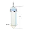 BEADNOVA Synthetic Opalite Necklace Gemstone Crystal Necklace for Women Healing Stone pendant Jewelry for Men Pendulum Divination Hexagonal pendant (18 Inches Stainless Steel Chain) view 3