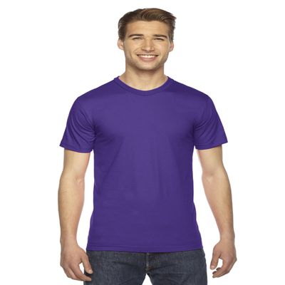 American Apparel Men Fine Jersey Crewneck T-Shirt Size XL Purple
