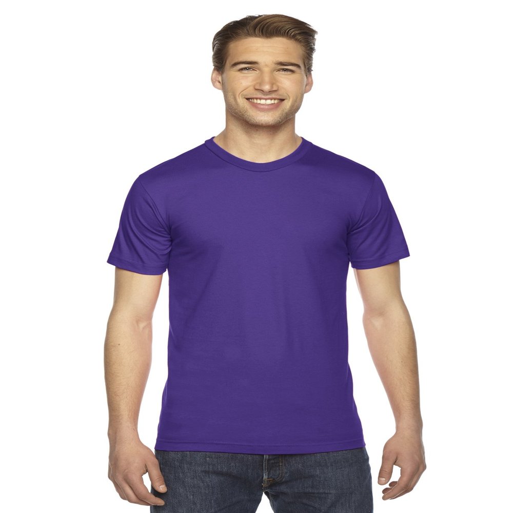 American Apparel Men Fine Jersey Crewneck T-Shirt Size XL Purple