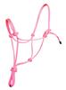 Hunters Saddlery Horse Rope Halters - 11 Sizes - Miniature, Foal, Weanling, Pony, Cob/Arab, Horse, Warmblood, Draft & Custom (Foal, Pink) view 1