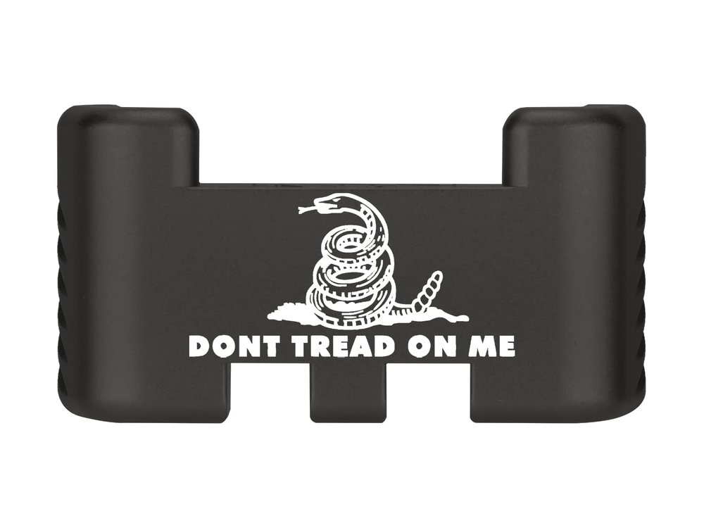 NDZ Performance Aluminum Slide Racker Assist Back Plate for Gen 1-5 Glock 17 19 19x 22 23 24 26 27 31 32 33 34 35 45 47 49, Improved Slide Grip, Black - Don't Tread On Me