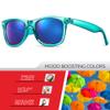 Retro Rewind Translucent Frame Colorful Neon 80s Sunglasses for Men Women - Reflective Mirrored Lens view 2