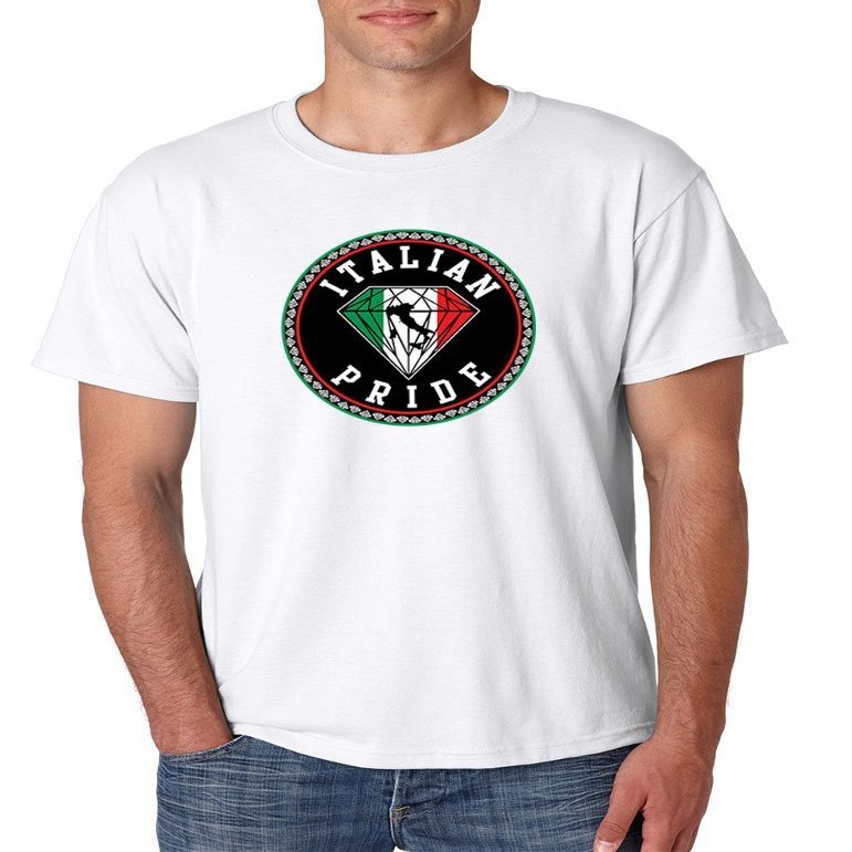 ALLNTRENDS Men's T Shirt Italian Pride (3XL, White)