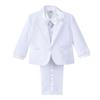 Dressy Daisy Toddler Boy' 5 Pcs Set Formal Tuxedo Suits No Tail Wedding Christening Outfits Size 2T White view 1