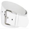 Belts.com B570 Mens Belt With Silver Roller Buckle Casual Jean Belt 1-1/2"(38mm) Wide (S, White) view 1