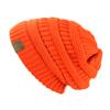 C.C Trendy Warm Chunky Soft Stretch Cable Knit Beanie Skully, Neon Orange view 1