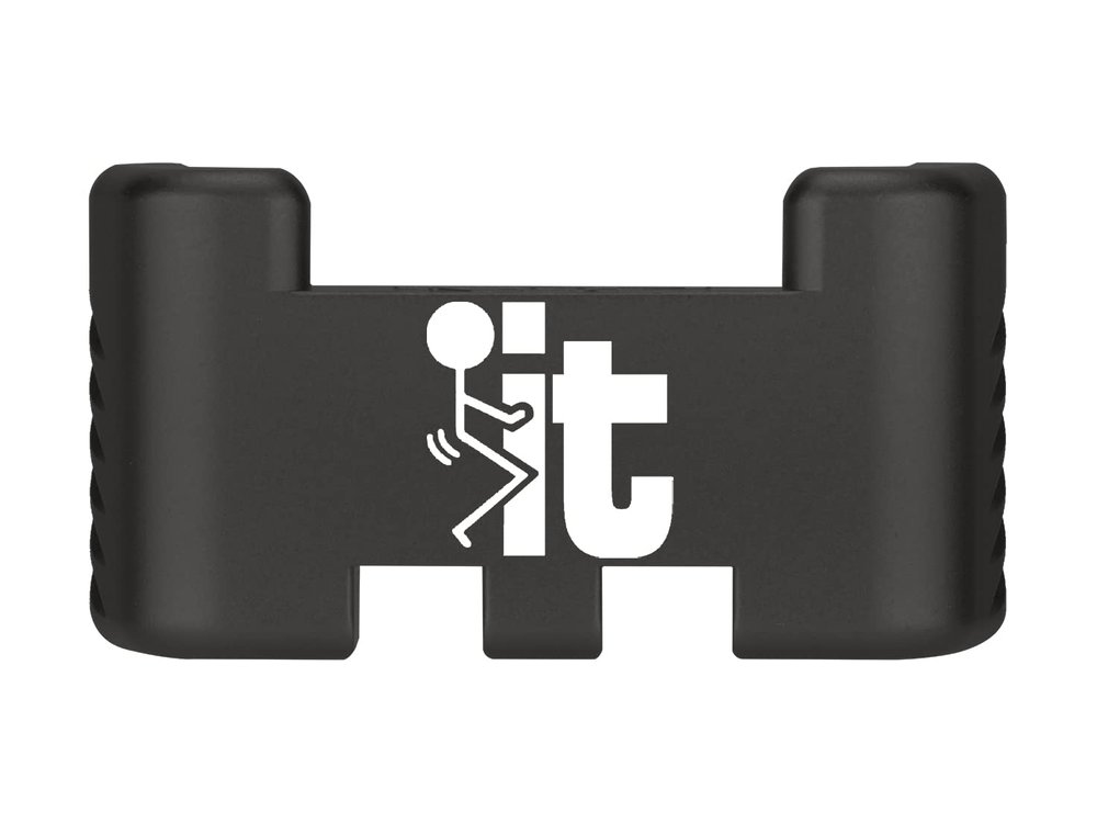 NDZ Performance Aluminum Slide Racker Assist Back Plate for Gen 1-5 Glock 17 19 19x 22 23 24 26 27 31 32 33 34 35 45 47 49, Improved Slide Grip, Black - F It Stickman