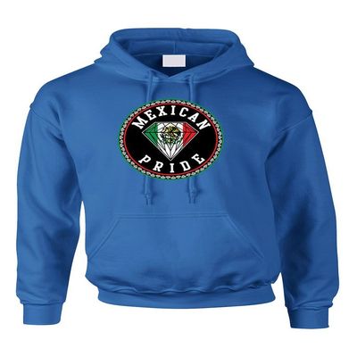 ALLNTRENDS Unisex Hoodie Sweatshirt Mexican Pride (S, Royal Blue)