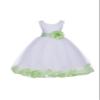 ekidsbridal Flower Petals Girl White Dress with Tiebow Wedding Pageant 302T 6 view 2