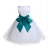 Wedding Pageant White Flower Girl Rattail Edge Tulle Flower Girl Dress 829s m view 2