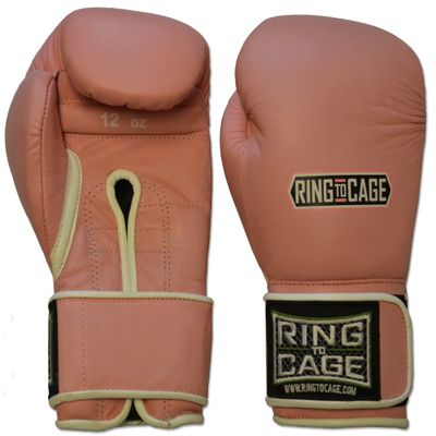 Japanese Style Training Boxing Gloves 2.0 - Hook&Loop or Lace-Up - 12oz, 14oz, 16oz, 18oz - 9 Colors to Choose (Pink, 12oz Hook&Loop)