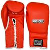 Japanese Style Training Boxing Gloves 2.0 - Hook&Loop or Lace-Up - 12oz, 14oz, 16oz, 18oz - 9 Colors to Choose (Red, 12oz Lace-up) view 1