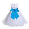 Wedding Pageant White Flower Girl Rattail Edge Tulle Flower Girl Dress 829s m view 2