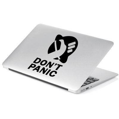 Yoonek Graphics Don't Panic Vinyl Decal Sticker # 855 (6" x 4.1", Black)