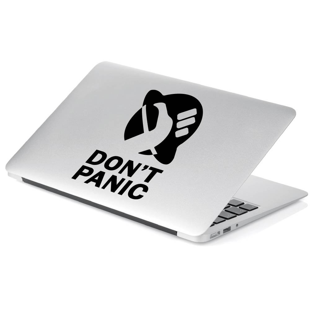 Yoonek Graphics Don't Panic Vinyl Decal Sticker # 855 (6" x 4.1", Black)