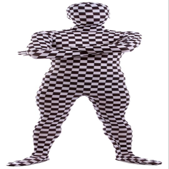 VSVO Men's and Women's Second Skin Zentai Full Bodysuit Costume (Large, Checker)