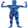 VSVO Men's and Women's Second Skin Zentai Full Bodysuit Costume (Large, Camo Blue) view 1