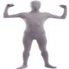 VSVO Men's and Women's Second Skin Zentai Full Bodysuit Costume (Grey, Large) view 1