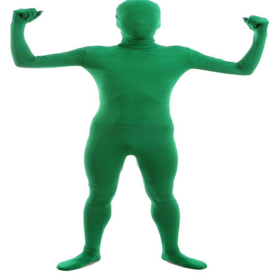 VSVO Men's and Women's Second Skin Zentai Full Bodysuit Costume (Green, X-Large)