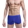 YiZYiF Men's Mesh Boxer Briefs Underwear Transparent Shorts Blue Large view 3