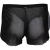 YiZYiF Men's Mesh Boxer Briefs Underwear Transparent Shorts Black X-Large view 2