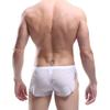YiZYiF Men's Mesh Boxer Briefs Underwear Transparent Shorts White Large view 2