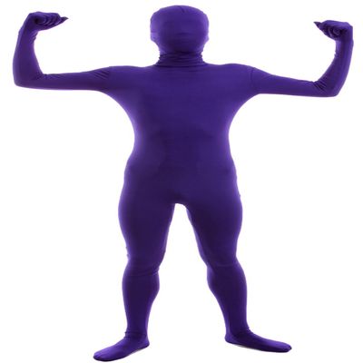 VSVO Men's and Women's Second Skin Zentai Full Bodysuit Costume (Purple, Kids Small)